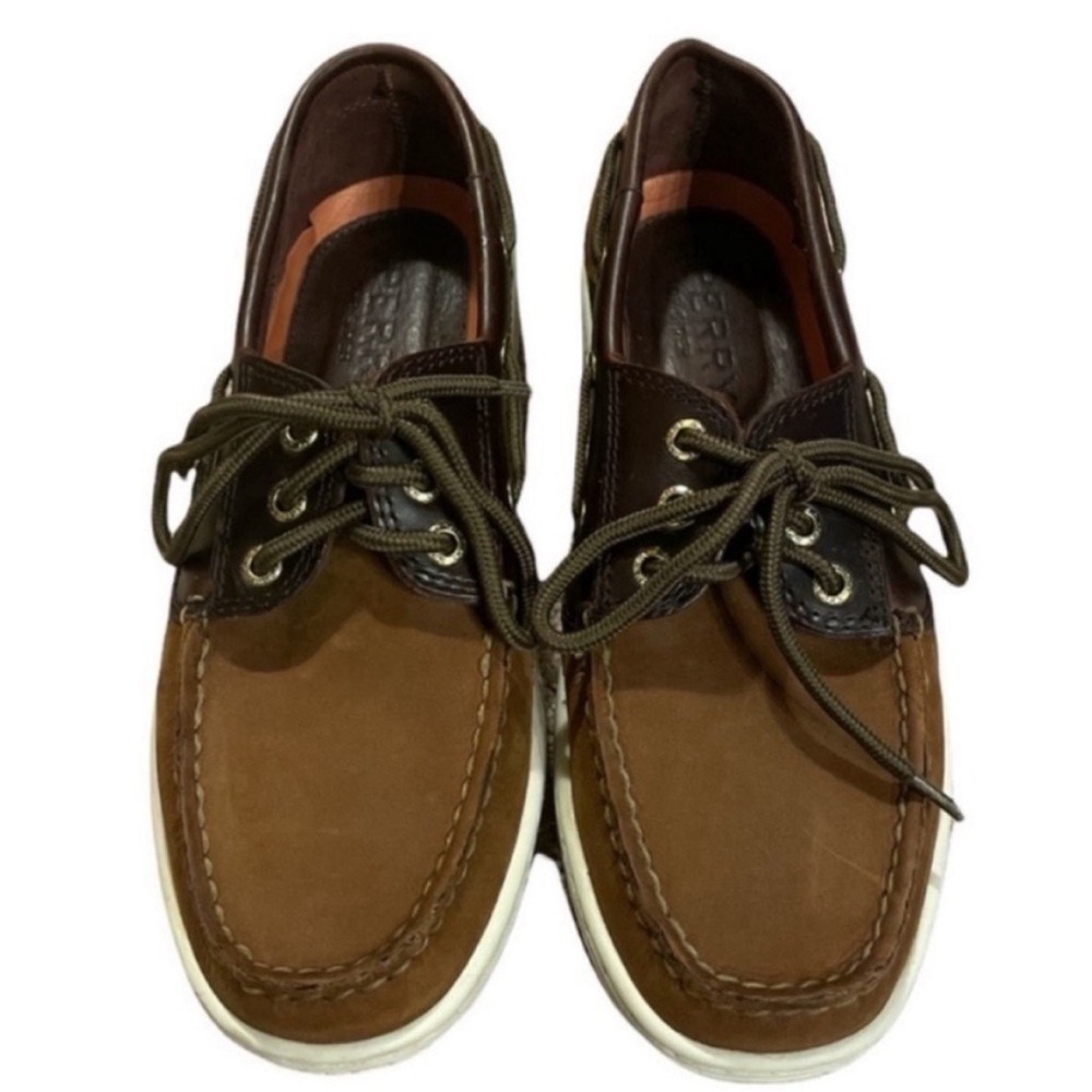 Sperry Top-Sider Mens Brown Leather Suede Boat Shoes STS20865 Size 7